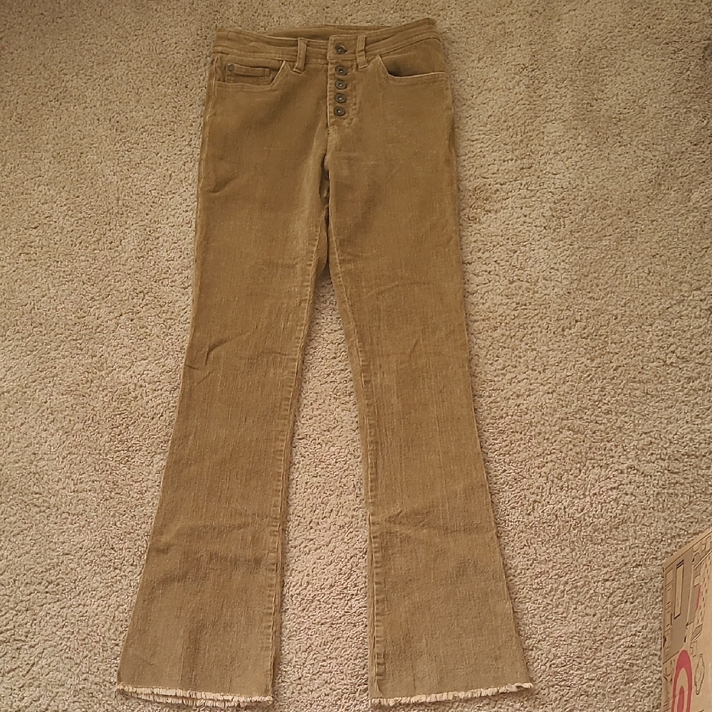 Tan Low Rise Corduroy Jeans Size 25